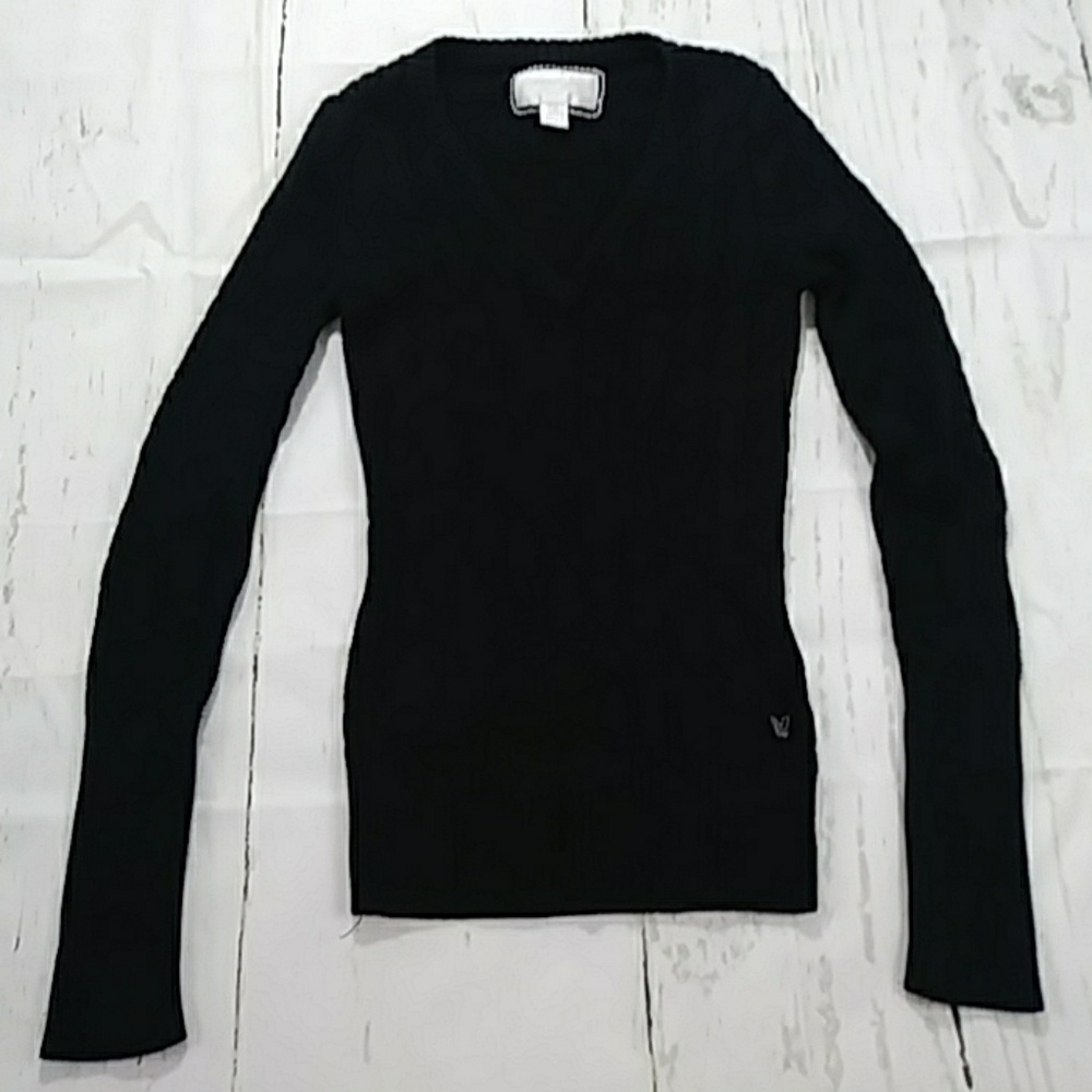 American eagle knit sweater black